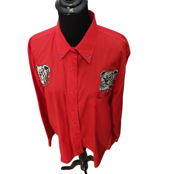 Women's Las Olas Georgia Bulldog Long Sleeve Shirt GO DAWGS!! Size Large - Picture 4 of 11